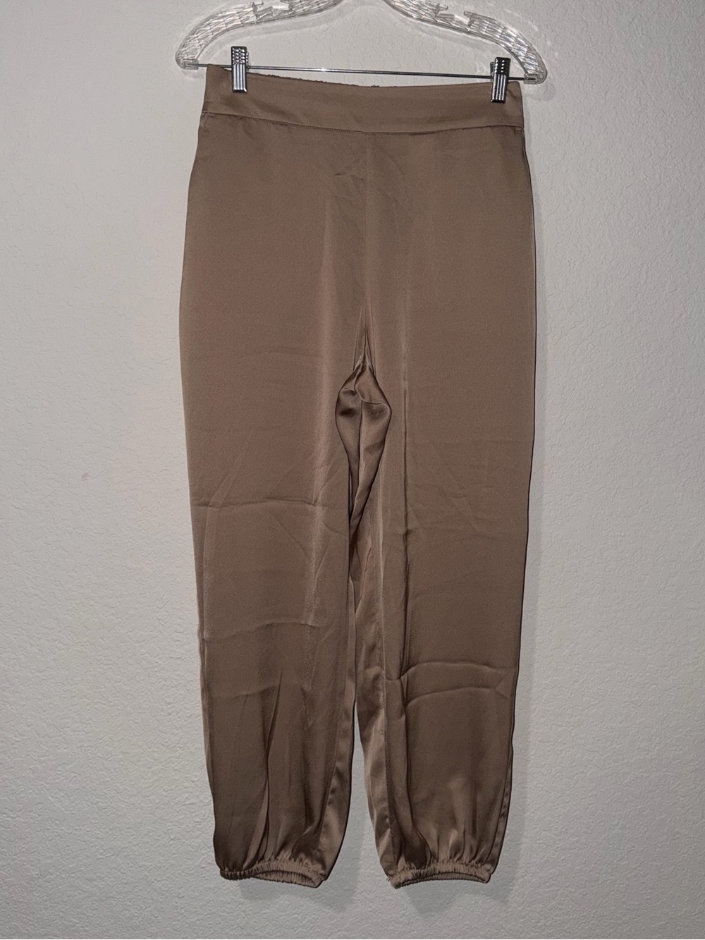 Express Satin Cropped Super High Rise Pants